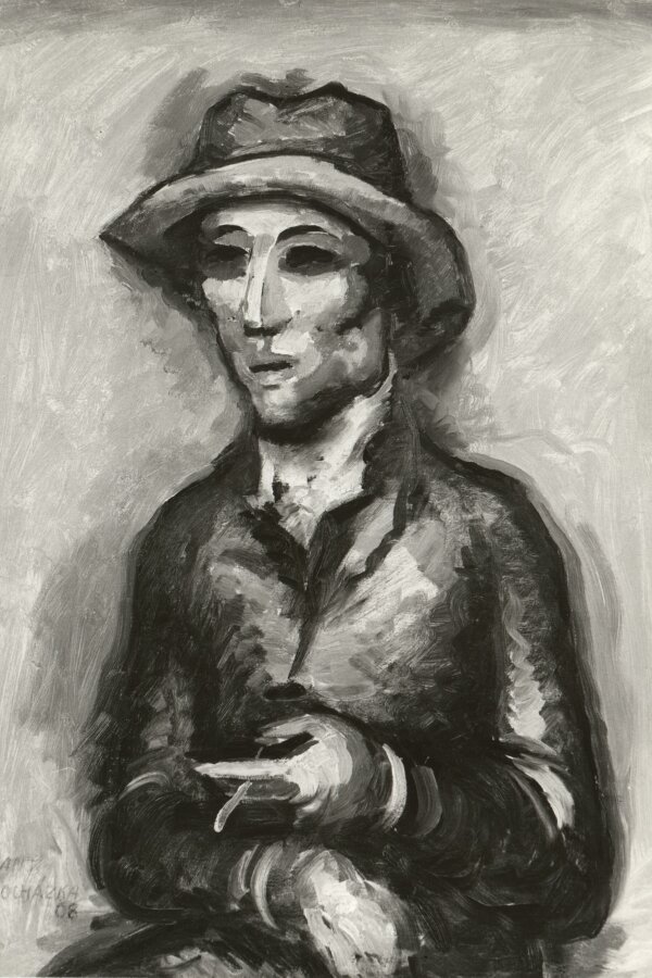 Portrét Bohumila Kubišty, 1908, ol. lepenka, 72 × 53 cm